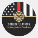 Search for retired firefighter stickers Thin red line flag