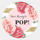 Search for blush pink baby shower stickers Watercolor flowers