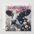 Search for black and white cow birthday cards Holstein
