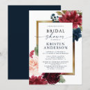 Search for gold and burgundy bridal shower invitations Floral