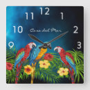 Search for blue parrot clocks Tropical