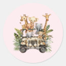Search for wild animals stickers Pink