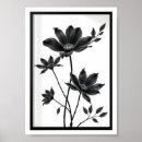 Search for black and white botanical art Dark