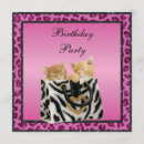 Search for pink leopard invitations Pink and black