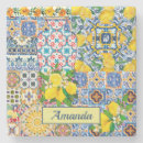 Search for mediterranean coasters Majolica
