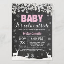 Search for deer baby girl shower invitations Baby its cold outside