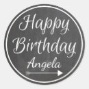 Search for happy birthday design stickers Black and white
