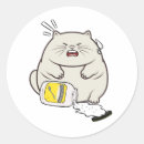Search for funny fat cat stickers Kitten