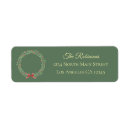 Search for winter wreath return address labels Elegant modern