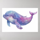 Search for watercolour whale posters Animal