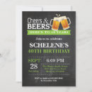 Search for beer 40th birthday invitations Green
