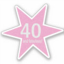 Search for happy 40th stickers Pink