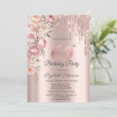 Search for dripping glitter rose gold pink invitations Luxury