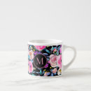 Search for floral monogram espresso mugs Pink