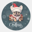 Search for cute french bulldog stickers Merry christmas