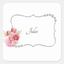 Search for floral border square wedding stickers Vintage