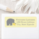 Search for yellow grey return address labels Baby shower