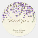 Search for thankyou wedding stickers Lavender