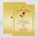Search for yellow rose birthday invitations Elegant