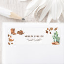 Search for cowboy return address labels Watercolor
