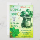 Search for four leaf clover invitations Green beer
