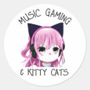 Search for cat music stickers Anime girl