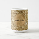 Search for gold glitter confetti mugs Girly