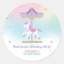 Search for carousel birthday stickers Merry go round