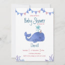 Search for watercolor whale baby shower invitations Minimal