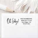 Search for baby shower return address stickers Typography
