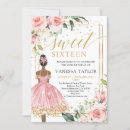 Search for black princess invitations Gold glitter