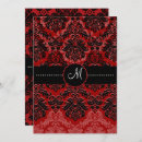 Search for red velvet invitations Damask