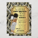 Search for gatsby baby shower invitations Black and gold
