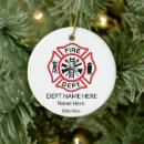 Search for fire department christmas tree decorations Thin red line