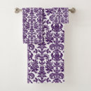 Search for purple and white bath towels For her