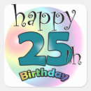 Search for happy 25th birthday stickers Party