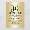 Search for surprise 40th anniversary invitations Typography