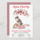 Search for kids spa party invitations Girly