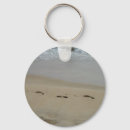 Search for footprints in the sand key rings Water