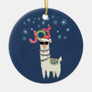 Search for funny llama christmas tree decorations Cute