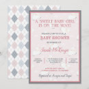 Search for pink gray baby shower invitations Whimsical