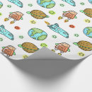 Search for space rocket kids wrapping paper Saturn