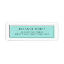 Search for chic stripes return address labels Turquoise