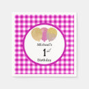 Search for pink gingham napkins Birthday