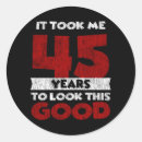 Search for 45 years stickers Birthday
