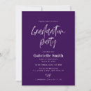 Search for purple and white graduation invitations Grad party