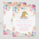 Search for magical baby girl shower invitations Unicorn