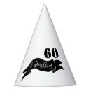 Search for black paper party hats Sixtieth