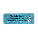 Search for snowman return address labels Cute