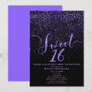 Search for purple confetti invitations Girly